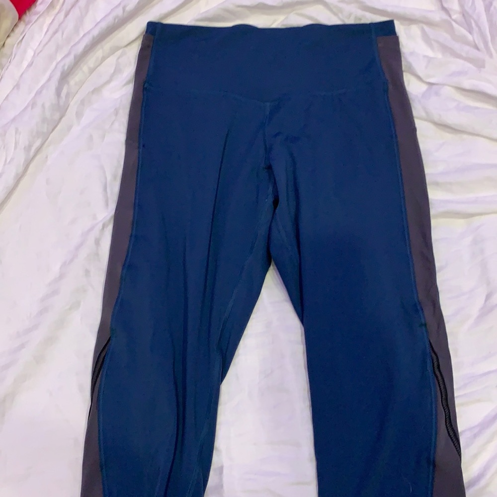 Blue and grey Champion leggings